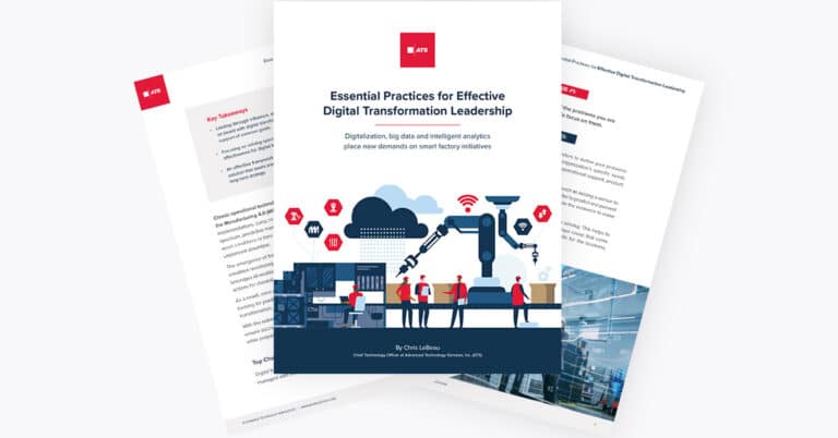 Image of eBook 'Essential Practices for Effective Digital Transformation Leadership'.